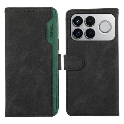 ABEEL Color Block Magnetic RFID Leather Phone Case, For Redmi Turbo 5 5G / Poco X8 Pro 5G, For Redmi Note 15 Pro+ 5G Global 163.3, For Redmi Note 15 5G Global 164mm, For Redmi K90 Pro Max/Poco F8 Ultra