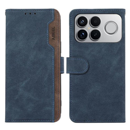 ABEEL Color Block Magnetic RFID Leather Phone Case, For Redmi Turbo 5 5G / Poco X8 Pro 5G, For Redmi Note 15 Pro+ 5G Global 163.3, For Redmi Note 15 5G Global 164mm, For Redmi K90 Pro Max/Poco F8 Ultra