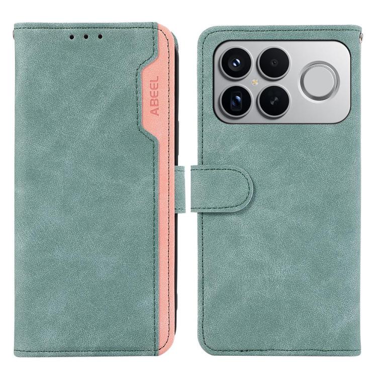 ABEEL Color Block Magnetic RFID Leather Phone Case, For Redmi Note 15 5G Global 164mm, For Redmi K90 Pro Max/Poco F8 Ultra, For Redmi Note 15 Pro 4G Global 163.2mm, For Redmi K90/Poco F8 Pro