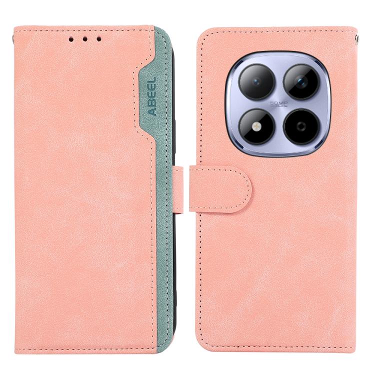 ABEEL Color Block Magnetic RFID Leather Phone Case, For Redmi Note 15 5G Global 164mm, For Redmi K90 Pro Max/Poco F8 Ultra, For Redmi Note 15 Pro 4G Global 163.2mm, For Redmi K90/Poco F8 Pro