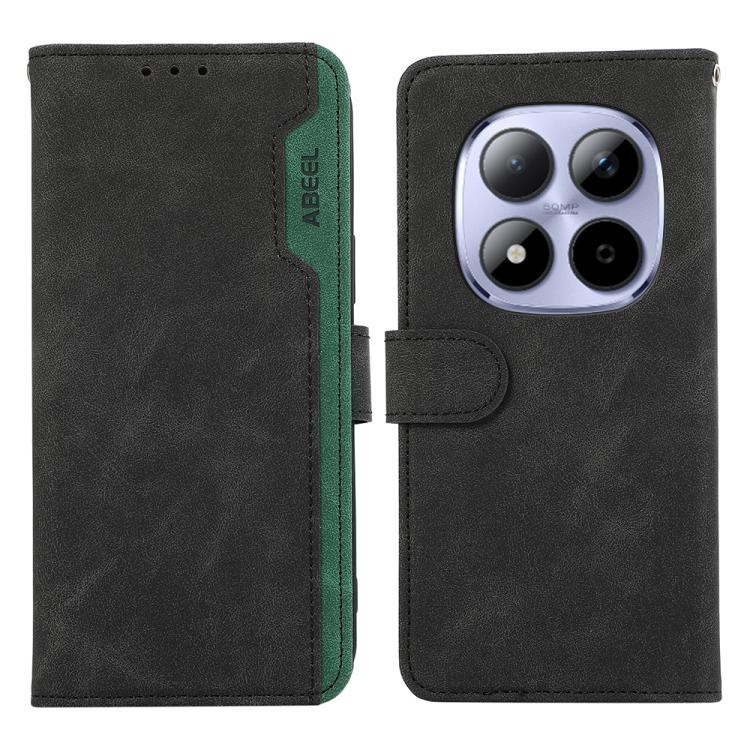ABEEL Color Block Magnetic RFID Leather Phone Case, For Redmi Note 15 5G Global 164mm, For Redmi K90 Pro Max/Poco F8 Ultra, For Redmi Note 15 Pro 4G Global 163.2mm, For Redmi K90/Poco F8 Pro