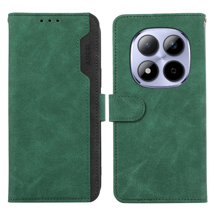 ABEEL Color Block Magnetic RFID Leather Phone Case, For Redmi Note 15 5G Global 164mm, For Redmi K90 Pro Max/Poco F8 Ultra, For Redmi Note 15 Pro 4G Global 163.2mm, For Redmi K90/Poco F8 Pro