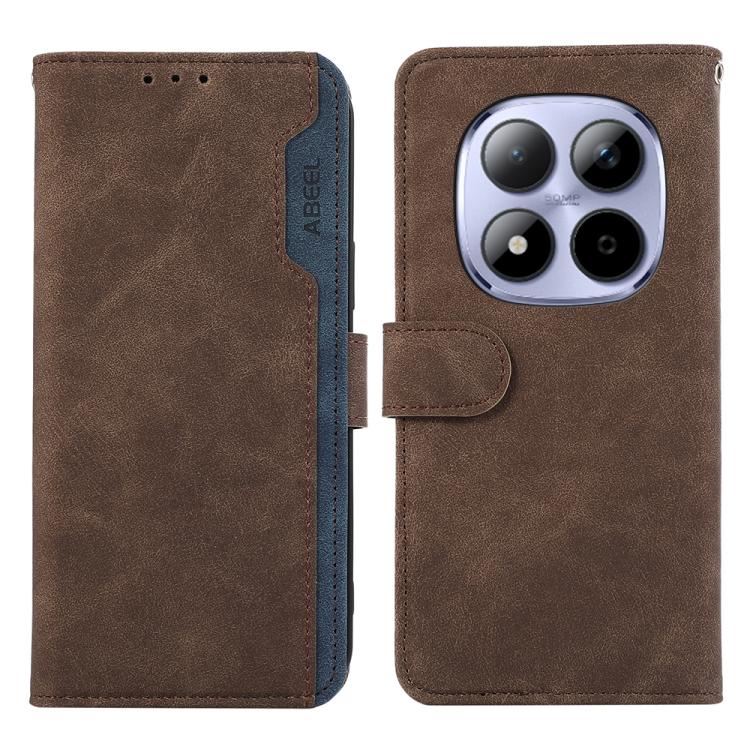 ABEEL Color Block Magnetic RFID Leather Phone Case, For Redmi Note 15 5G Global 164mm, For Redmi K90 Pro Max/Poco F8 Ultra, For Redmi Note 15 Pro 4G Global 163.2mm, For Redmi K90/Poco F8 Pro