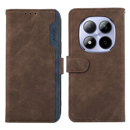 ABEEL Color Block Magnetic RFID Leather Phone Case, For Redmi Note 15 5G Global 164mm, For Redmi K90 Pro Max/Poco F8 Ultra, For Redmi Note 15 Pro 4G Global 163.2mm, For Redmi K90/Poco F8 Pro