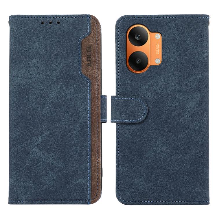 ABEEL Color Block Magnetic RFID Leather Phone Case, For Redmi 17 5G / 4G Global 170mm, For Redmi Note 17 4G Global 171mm, For Redmi A7 Pro 171mm/Poco C85x 5G, For Redmi Turbo 5 Max / Poco X8 Pro Max