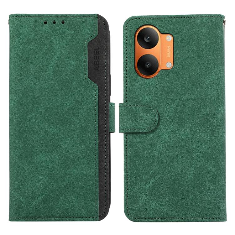 ABEEL Color Block Magnetic RFID Leather Phone Case, For Redmi 17 5G / 4G Global 170mm, For Redmi Note 17 4G Global 171mm, For Redmi A7 Pro 171mm/Poco C85x 5G, For Redmi Turbo 5 Max / Poco X8 Pro Max
