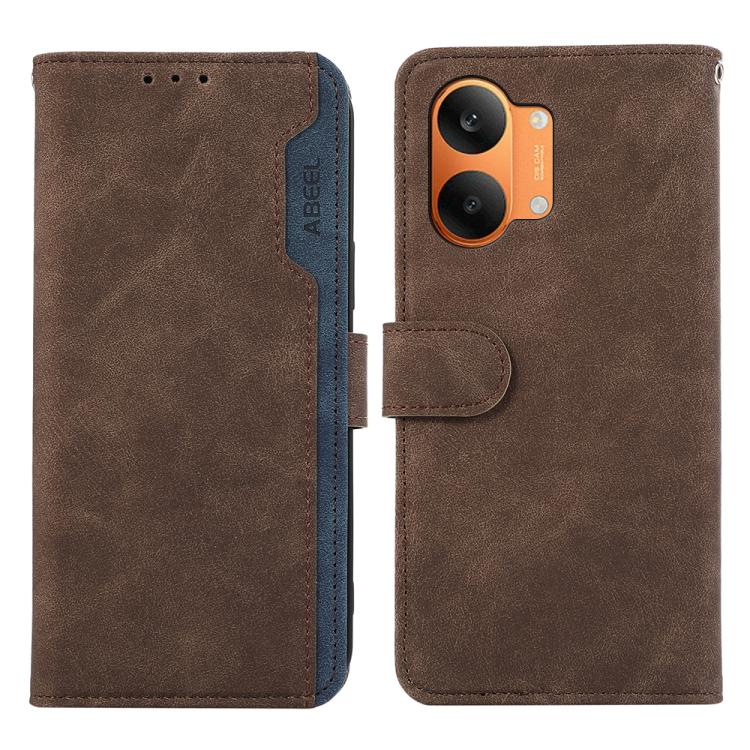 ABEEL Color Block Magnetic RFID Leather Phone Case, For Redmi 17 5G / 4G Global 170mm, For Redmi Note 17 4G Global 171mm, For Redmi A7 Pro 171mm/Poco C85x 5G, For Redmi Turbo 5 Max / Poco X8 Pro Max