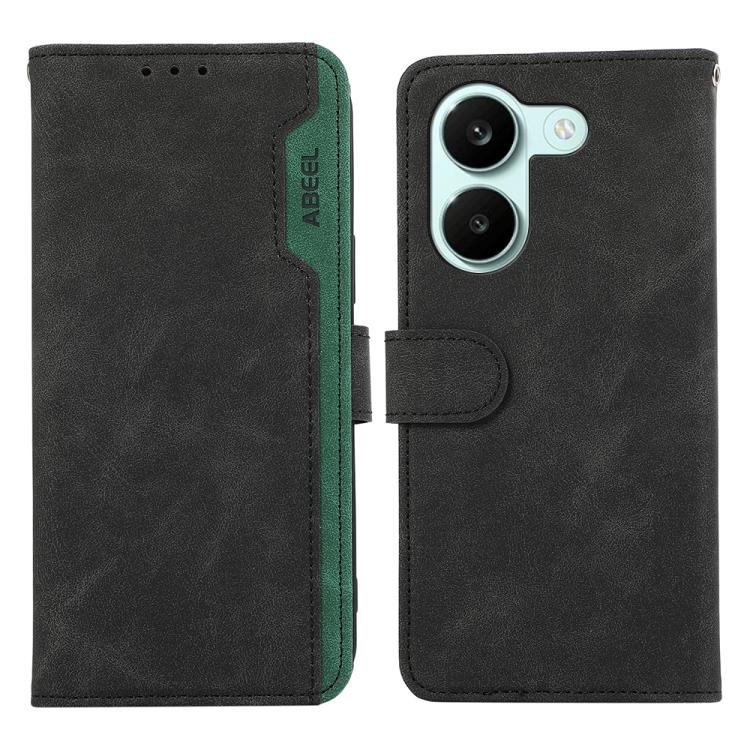 ABEEL Color Block Magnetic RFID Leather Phone Case, For Redmi Turbo 5 5G / Poco X8 Pro 5G, For Redmi Note 15 Pro+ 5G Global 163.3, For Redmi Note 15 5G Global 164mm, For Redmi K90 Pro Max/Poco F8 Ultra