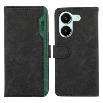 ABEEL Color Block Magnetic RFID Leather Phone Case, For Redmi Turbo 5 5G / Poco X8 Pro 5G, For Redmi Note 15 Pro+ 5G Global 163.3, For Redmi Note 15 5G Global 164mm, For Redmi K90 Pro Max/Poco F8 Ultra