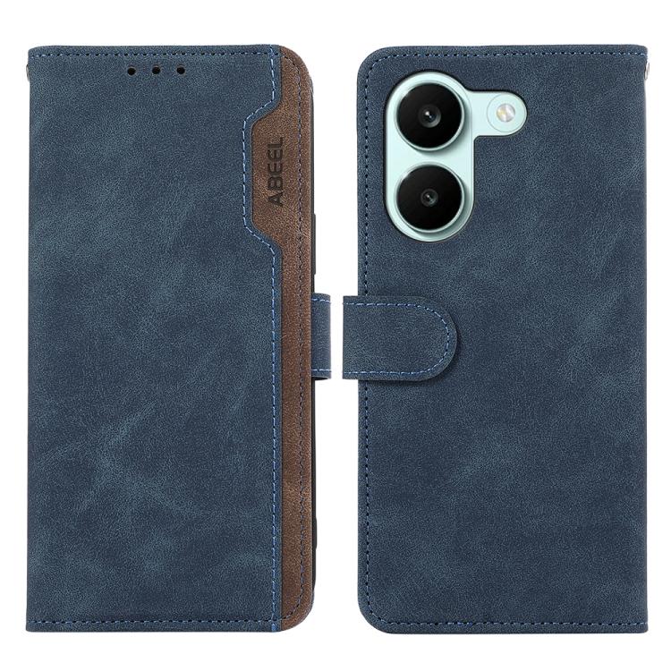 ABEEL Color Block Magnetic RFID Leather Phone Case, For Redmi Turbo 5 5G / Poco X8 Pro 5G, For Redmi Note 15 Pro+ 5G Global 163.3, For Redmi Note 15 5G Global 164mm, For Redmi K90 Pro Max/Poco F8 Ultra