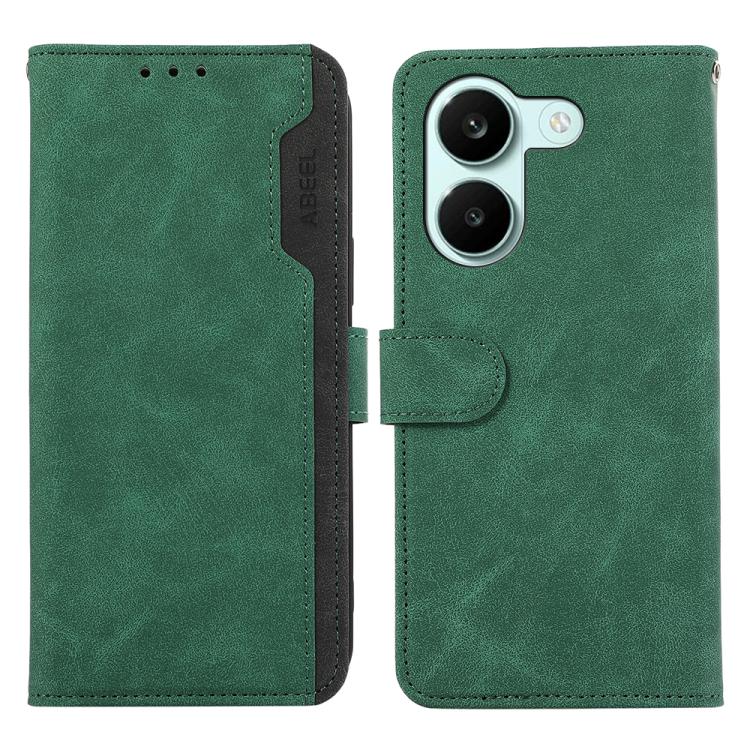 ABEEL Color Block Magnetic RFID Leather Phone Case, For Redmi Turbo 5 5G / Poco X8 Pro 5G, For Redmi Note 15 Pro+ 5G Global 163.3, For Redmi Note 15 5G Global 164mm, For Redmi K90 Pro Max/Poco F8 Ultra
