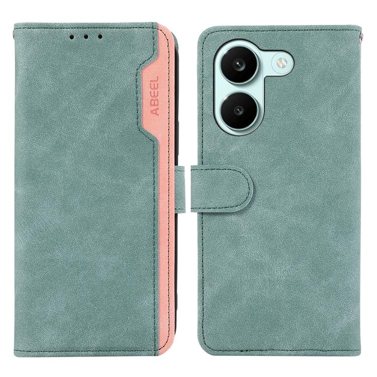 ABEEL Color Block Magnetic RFID Leather Phone Case, For Redmi Turbo 5 5G / Poco X8 Pro 5G, For Redmi Note 15 Pro+ 5G Global 163.3, For Redmi Note 15 5G Global 164mm, For Redmi K90 Pro Max/Poco F8 Ultra