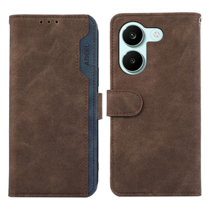ABEEL Color Block Magnetic RFID Leather Phone Case, For Redmi Turbo 5 5G / Poco X8 Pro 5G, For Redmi Note 15 Pro+ 5G Global 163.3, For Redmi Note 15 5G Global 164mm, For Redmi K90 Pro Max/Poco F8 Ultra