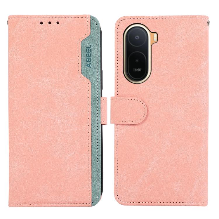 ABEEL Color Block Magnetic RFID Leather Phone Case, For Redmi K100 Pro 5G/Poco F9 Pro 5G, For Redmi 17 5G / 4G Global 170mm, For Redmi A7 Pro 171mm/Poco C85x 5G, For Redmi Turbo 5 Max / Poco X8 Pro Max