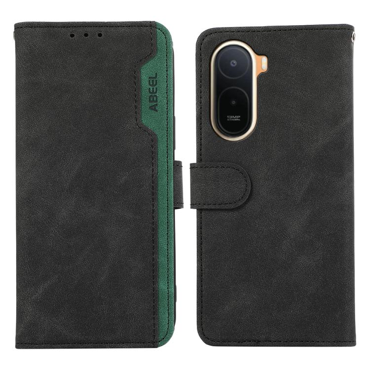 ABEEL Color Block Magnetic RFID Leather Phone Case, For Redmi K100 Pro 5G/Poco F9 Pro 5G, For Redmi 17 5G / 4G Global 170mm, For Redmi A7 Pro 171mm/Poco C85x 5G, For Redmi Turbo 5 Max / Poco X8 Pro Max