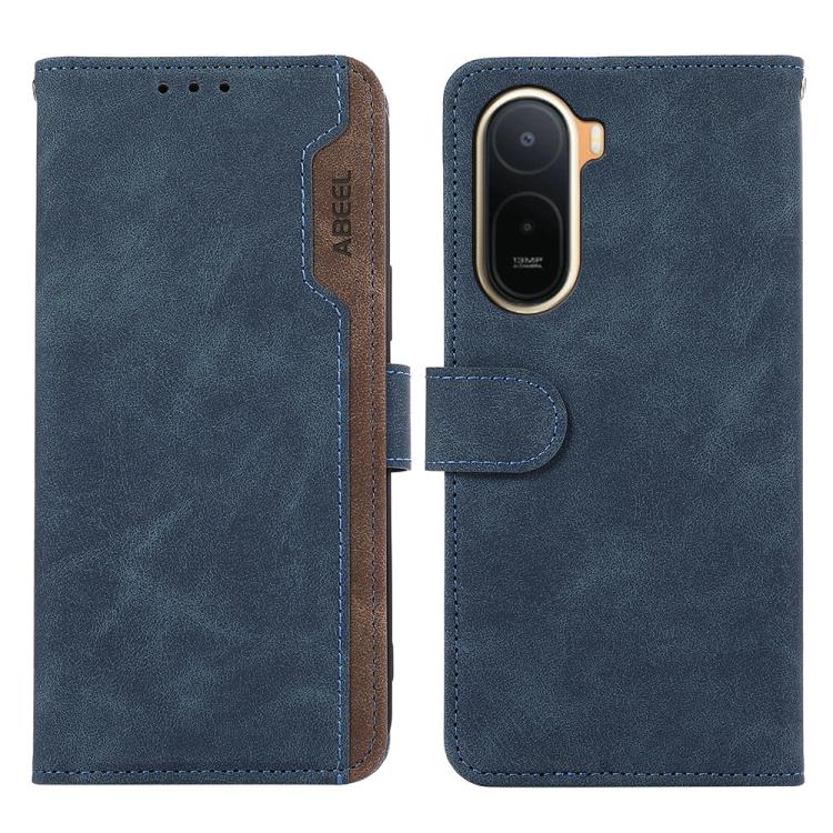 ABEEL Color Block Magnetic RFID Leather Phone Case, For Redmi K100 Pro 5G/Poco F9 Pro 5G, For Redmi 17 5G / 4G Global 170mm, For Redmi A7 Pro 171mm/Poco C85x 5G, For Redmi Turbo 5 Max / Poco X8 Pro Max