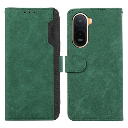 ABEEL Color Block Magnetic RFID Leather Phone Case, For Redmi K100 Pro 5G/Poco F9 Pro 5G, For Redmi 17 5G / 4G Global 170mm, For Redmi A7 Pro 171mm/Poco C85x 5G, For Redmi Turbo 5 Max / Poco X8 Pro Max