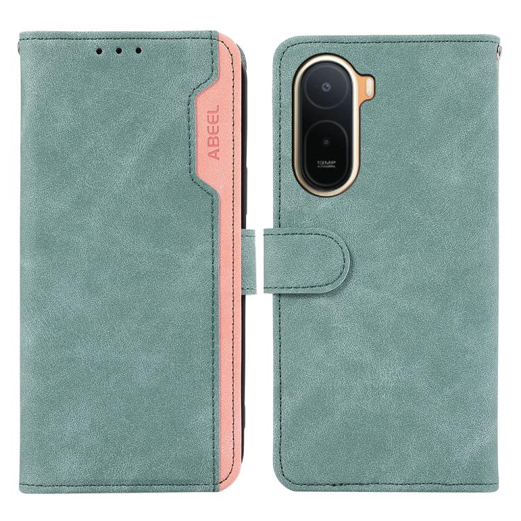 ABEEL Color Block Magnetic RFID Leather Phone Case, For Redmi A7 Pro 171mm/Poco C85x 5G, For Redmi Turbo 5 Max / Poco X8 Pro Max, For Redmi Turbo 5 5G / Poco X8 Pro 5G, For Redmi Note 15 Pro+ 5G Global 163.3