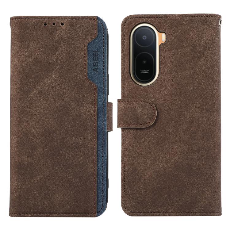 ABEEL Color Block Magnetic RFID Leather Phone Case, For Redmi A7 Pro 171mm/Poco C85x 5G, For Redmi Turbo 5 Max / Poco X8 Pro Max, For Redmi Turbo 5 5G / Poco X8 Pro 5G, For Redmi Note 15 Pro+ 5G Global 163.3