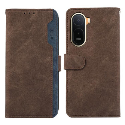 ABEEL Color Block Magnetic RFID Leather Phone Case, For Redmi A7 Pro 171mm/Poco C85x 5G, For Redmi Turbo 5 Max / Poco X8 Pro Max, For Redmi Turbo 5 5G / Poco X8 Pro 5G, For Redmi Note 15 Pro+ 5G Global 163.3