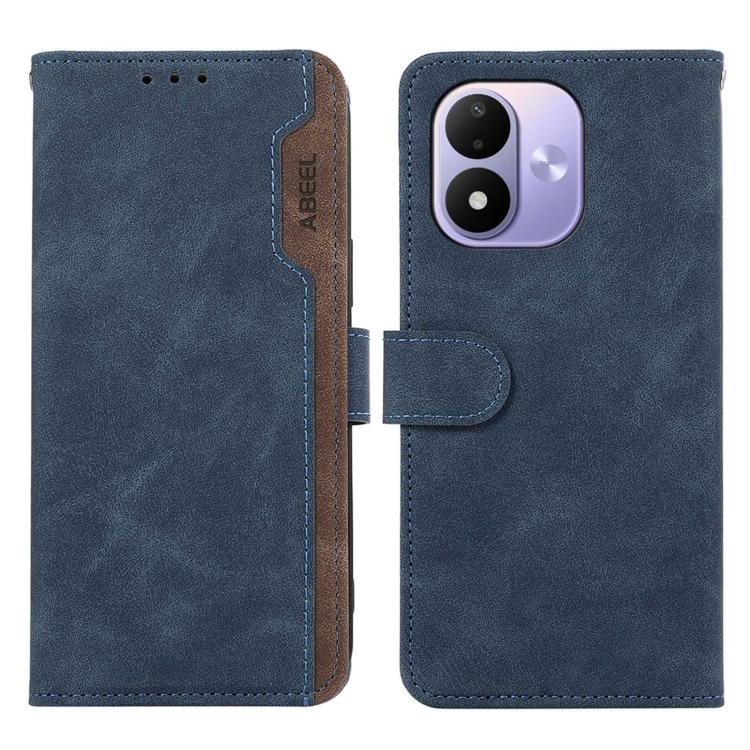 ABEEL Color Block Magnetic RFID Leather Phone Case, For Redmi 17 5G / 4G Global 170mm, For Redmi Note 17 4G Global 171mm, For Redmi A7 Pro 171mm/Poco C85x 5G, For Redmi Turbo 5 Max / Poco X8 Pro Max