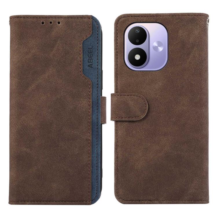 ABEEL Color Block Magnetic RFID Leather Phone Case, For Redmi 17 5G / 4G Global 170mm, For Redmi Note 17 4G Global 171mm, For Redmi A7 Pro 171mm/Poco C85x 5G, For Redmi Turbo 5 Max / Poco X8 Pro Max