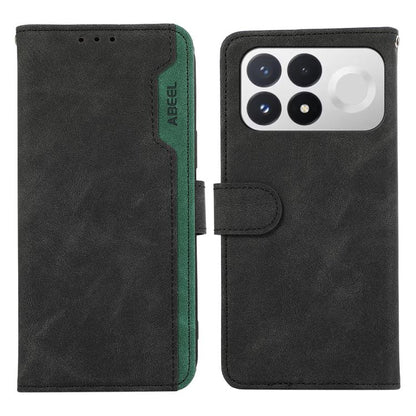 ABEEL Color Block Magnetic RFID Leather Phone Case, For Redmi K100 Pro 5G/Poco F9 Pro 5G, For Redmi 17 5G / 4G Global 170mm, For Redmi A7 Pro 171mm/Poco C85x 5G, For Redmi Turbo 5 Max / Poco X8 Pro Max