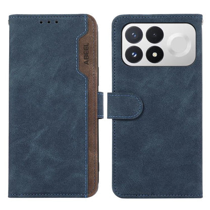 ABEEL Color Block Magnetic RFID Leather Phone Case, For Redmi K100 Pro 5G/Poco F9 Pro 5G, For Redmi 17 5G / 4G Global 170mm, For Redmi A7 Pro 171mm/Poco C85x 5G, For Redmi Turbo 5 Max / Poco X8 Pro Max