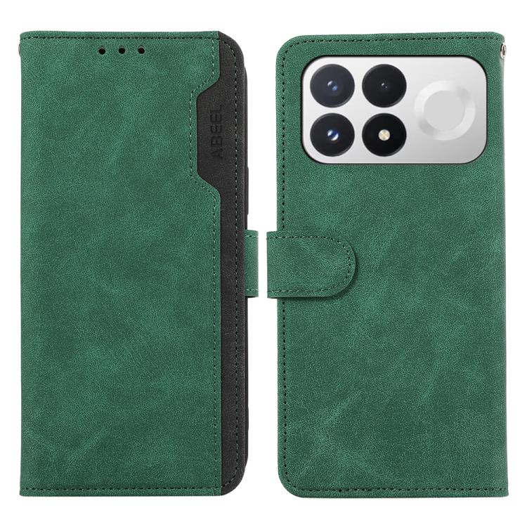 ABEEL Color Block Magnetic RFID Leather Phone Case, For Redmi Note 17 4G Global 169.7mm, For Redmi K100 Pro Max/Poco F9 Ultra 5G, For Redmi K100 Pro 5G/Poco F9 Pro 5G, For Redmi 17 5G / 4G Global 170mm
