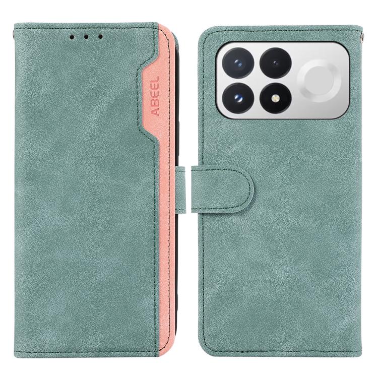 ABEEL Color Block Magnetic RFID Leather Phone Case, For Redmi Note 17 4G Global 169.7mm, For Redmi K100 Pro Max/Poco F9 Ultra 5G, For Redmi K100 Pro 5G/Poco F9 Pro 5G, For Redmi 17 5G / 4G Global 170mm