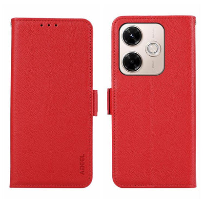 ABEEL Side-Magnetic Litchi Pattern Leather RFID Phone Case, For Redmi 15C 5G / 4G Global 171mm, For Redmi 13X, For Redmi A5 4G 173.3mm, For Redmi A5 4G 171.7mm  / Poco C71, For Redmi Note 14S 4G, For Redmi K80 / K80 Pro