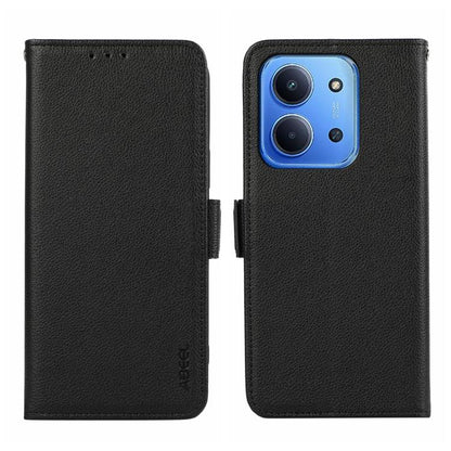 ABEEL Side-Magnetic Litchi Pattern Leather RFID Phone Case, For Redmi 15C 5G / 4G Global 171mm, For Redmi 13X, For Redmi A5 4G 173.3mm, For Redmi A5 4G 171.7mm  / Poco C71, For Redmi Note 14S 4G, For Redmi K80 / K80 Pro