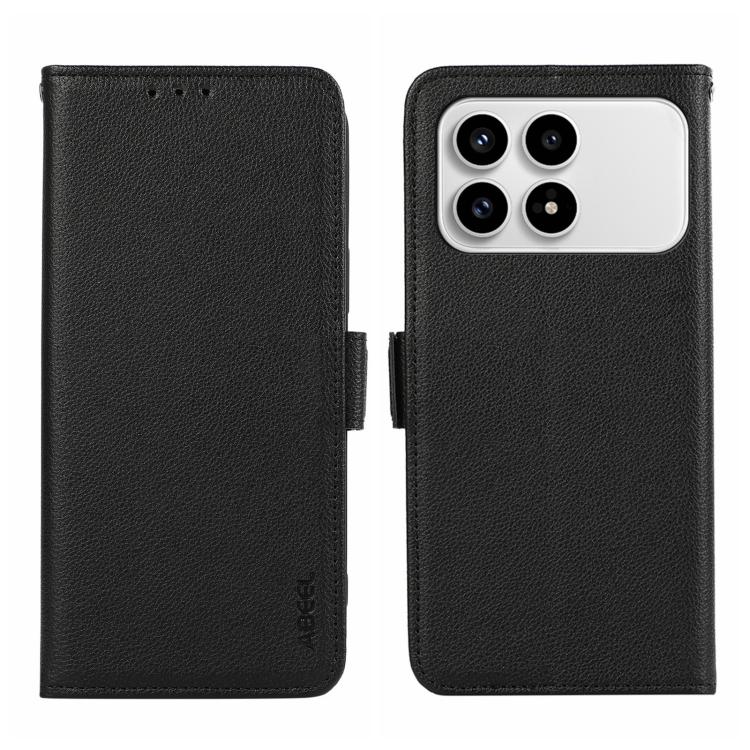 ABEEL Side-Magnetic Litchi Pattern Leather RFID Phone Case, For Redmi Note 15 Pro 4G Global 163.2, For Redmi K90/Poco F8 Pro, For Redmi Note 15 Pro 5G Global 163.6, For Redmi 15C 5G / 4G EU 173mm, For Redmi 15 5G Global / 15 4G SEA                     ...