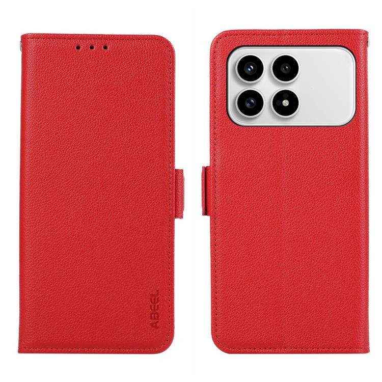 ABEEL Side-Magnetic Litchi Pattern Leather RFID Phone Case, For Redmi Note 15 Pro 4G Global 163.2, For Redmi K90/Poco F8 Pro, For Redmi Note 15 Pro 5G Global 163.6, For Redmi 15C 5G / 4G EU 173mm, For Redmi 15 5G Global / 15 4G SEA                     ...