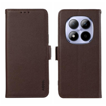 ABEEL Side-Magnetic Litchi Pattern Leather RFID Phone Case, For Redmi Note 15 Pro 4G Global 163.2, For Redmi K90/Poco F8 Pro, For Redmi Note 15 Pro 5G Global 163.6, For Redmi 15C 5G / 4G EU 173mm, For Redmi 15 5G Global / 15 4G SEA                     ...