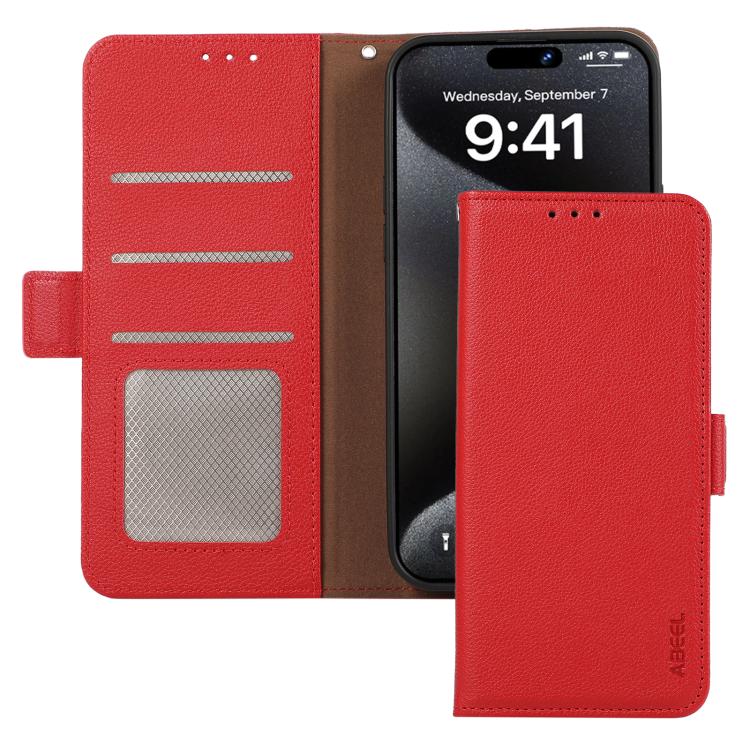 ABEEL Side-Magnetic Litchi Pattern Leather RFID Phone Case, For Redmi A7 Pro 171mm/Poco C85x 5G, For Redmi Turbo 5 Max / Poco X8 Pro Max, For Redmi Turbo 5 5G / Poco X8 Pro 5G, For Redmi Note 15 Pro+ 5G Global 163.3, For Redmi Note 15 5G Global 164mm  ...