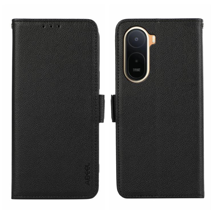 ABEEL Side-Magnetic Litchi Pattern Leather RFID Phone Case, For Redmi A7 Pro 171mm/Poco C85x 5G, For Redmi Turbo 5 Max / Poco X8 Pro Max, For Redmi Turbo 5 5G / Poco X8 Pro 5G, For Redmi Note 15 Pro+ 5G Global 163.3, For Redmi Note 15 5G Global 164mm  ...