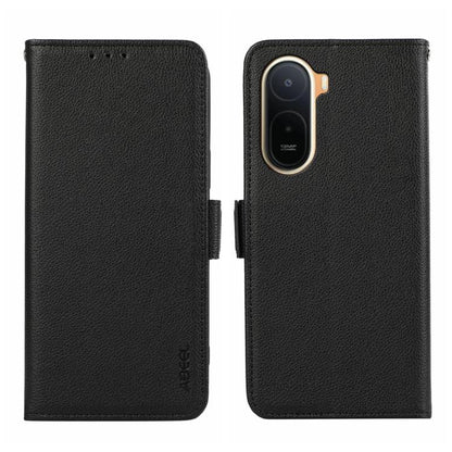 ABEEL Side-Magnetic Litchi Pattern Leather RFID Phone Case, For Redmi A7 Pro 171mm/Poco C85x 5G, For Redmi Turbo 5 Max / Poco X8 Pro Max, For Redmi Turbo 5 5G / Poco X8 Pro 5G, For Redmi Note 15 Pro+ 5G Global 163.3, For Redmi Note 15 5G Global 164mm  ...