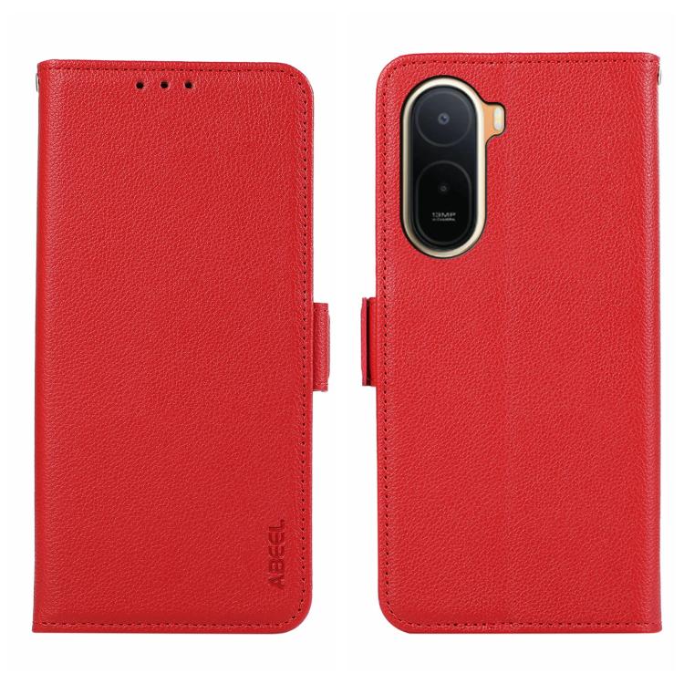 ABEEL Side-Magnetic Litchi Pattern Leather RFID Phone Case, For Redmi A7 Pro 171mm/Poco C85x 5G, For Redmi Turbo 5 Max / Poco X8 Pro Max, For Redmi Turbo 5 5G / Poco X8 Pro 5G, For Redmi Note 15 Pro+ 5G Global 163.3, For Redmi Note 15 5G Global 164mm  ...