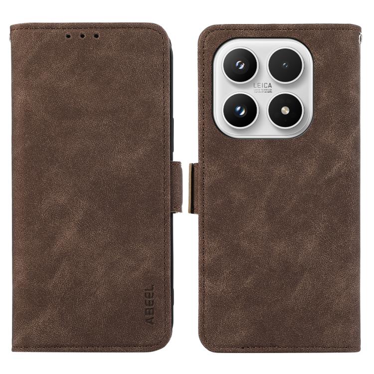 ABEEL Frosted Magnetic RFID Leather Phone Case, For Xiaomi 17, For Xiaomi 15T Pro 5G, For Xiaomi 15T 5G, For Xiaomi Poco F7 Pro / F7 Ultra Global