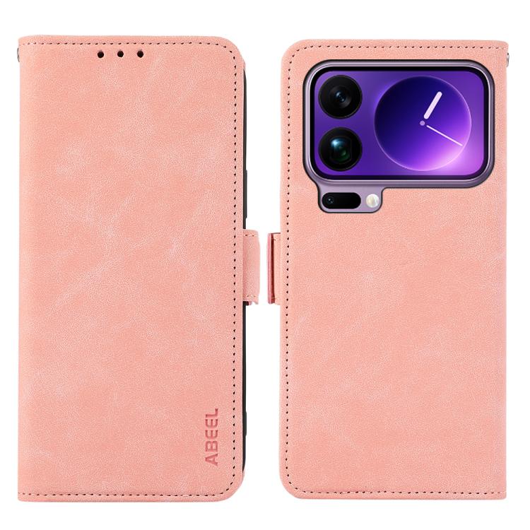 ABEEL Frosted Magnetic RFID Leather Phone Case, For Xiaomi 17 Pro Max, For Xiaomi 17 Pro, For Xiaomi 17, For Xiaomi 15T Pro 5G