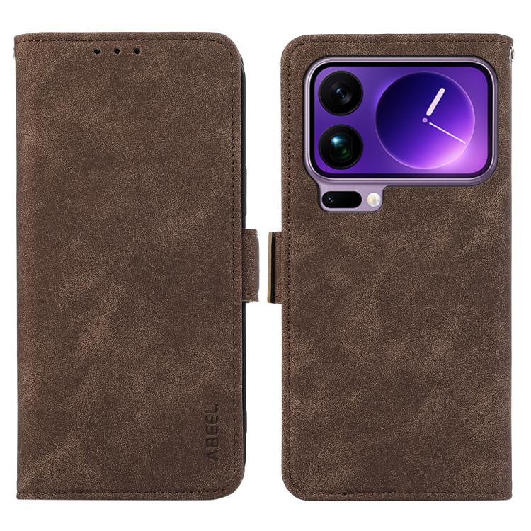 ABEEL Frosted Magnetic RFID Leather Phone Case, For Xiaomi 17 Pro Max, For Xiaomi 17 Pro, For Xiaomi 17, For Xiaomi 15T Pro 5G