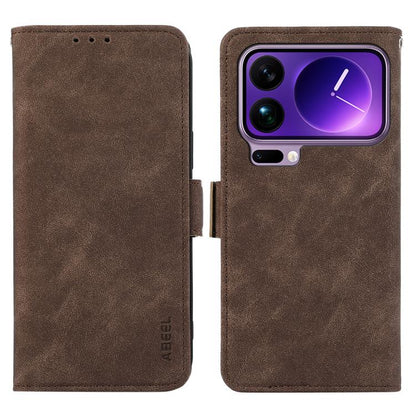 ABEEL Frosted Magnetic RFID Leather Phone Case, For Xiaomi 17 Pro Max, For Xiaomi 17 Pro, For Xiaomi 17, For Xiaomi 15T Pro 5G