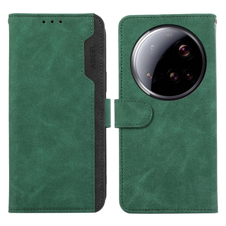 ABEEL Color Block Magnetic RFID Leather Phone Case, For Xiaomi 15 Ultra, For Xiaomi Poco X7 Pro, For Xiaomi 14T Pro, For Xiaomi 14T