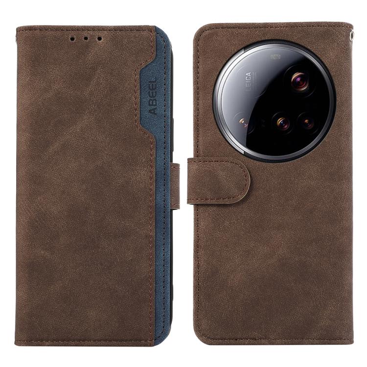 ABEEL Color Block Magnetic RFID Leather Phone Case, For Xiaomi 15 Ultra, For Xiaomi Poco X7 Pro, For Xiaomi 14T Pro, For Xiaomi 14T