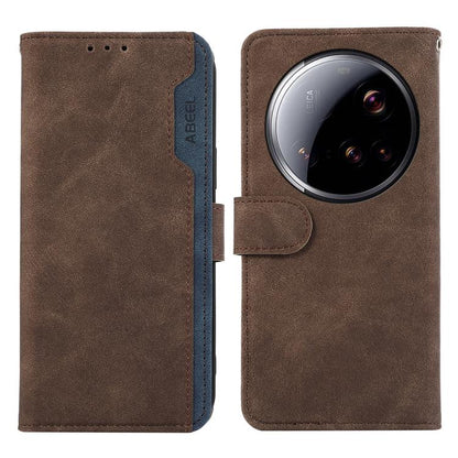 ABEEL Color Block Magnetic RFID Leather Phone Case, For Xiaomi 15 Ultra, For Xiaomi Poco X7 Pro, For Xiaomi 14T Pro, For Xiaomi 14T