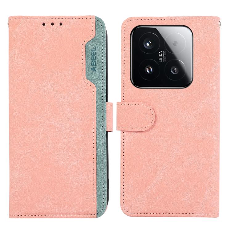 ABEEL Color Block Magnetic RFID Leather Phone Case, For Xiaomi 17, For Xiaomi 15T Pro 5G, For Xiaomi 15T 5G, For Xiaomi Poco F7 Pro / F7 Ultra Global