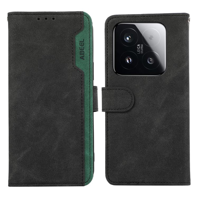 ABEEL Color Block Magnetic RFID Leather Phone Case, For Xiaomi 17, For Xiaomi 15T Pro 5G, For Xiaomi 15T 5G, For Xiaomi Poco F7 Pro / F7 Ultra Global