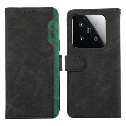 ABEEL Color Block Magnetic RFID Leather Phone Case, For Xiaomi 17, For Xiaomi 15T Pro 5G, For Xiaomi 15T 5G, For Xiaomi Poco F7 Pro / F7 Ultra Global