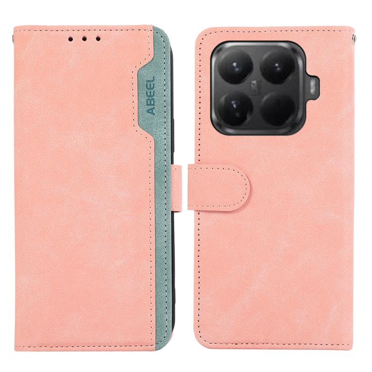 ABEEL Color Block Magnetic RFID Leather Phone Case, For Xiaomi 17, For Xiaomi 15T Pro 5G, For Xiaomi 15T 5G, For Xiaomi Poco F7 Pro / F7 Ultra Global